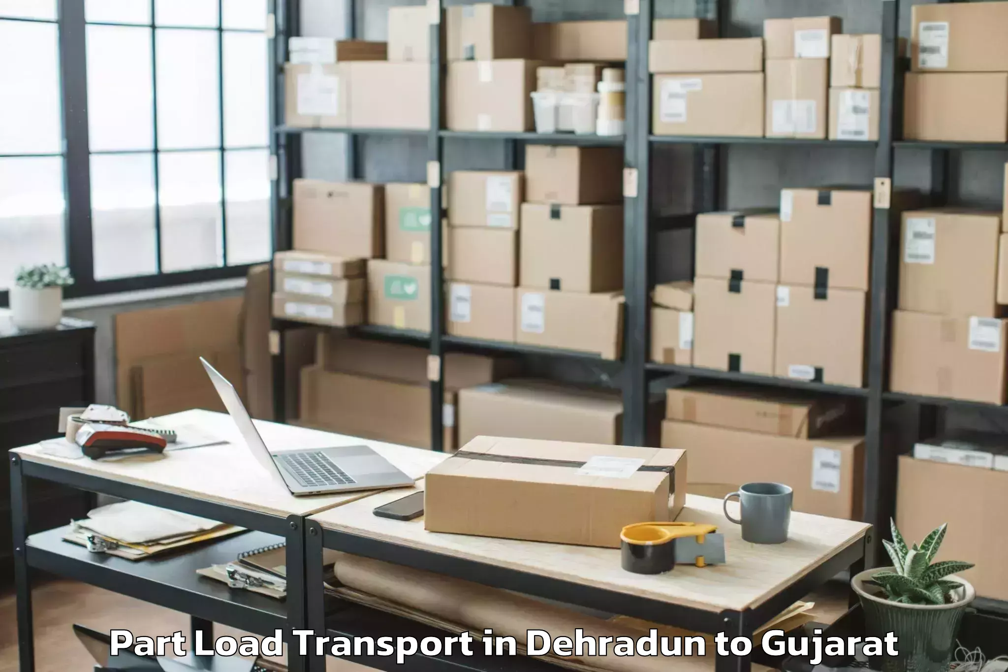 Easy Dehradun to Ahmedabad Airport Amd Part Load Transport Booking